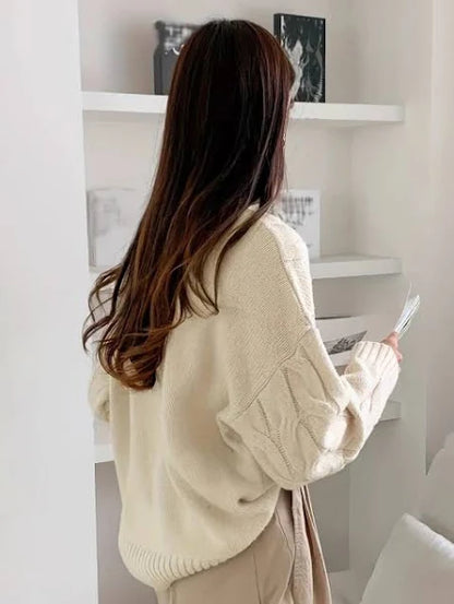 Women Cable Knit Pullover