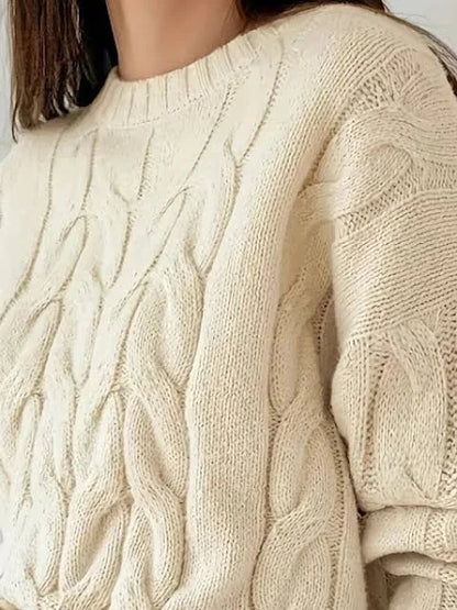 Women Cable Knit Pullover